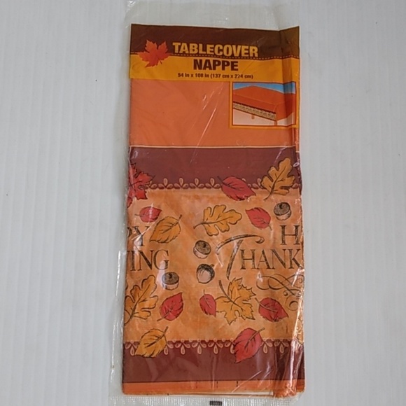 🔴3/$15 Fall Colors Table Covers Silk Leaves Decor - Picture 6 of 8